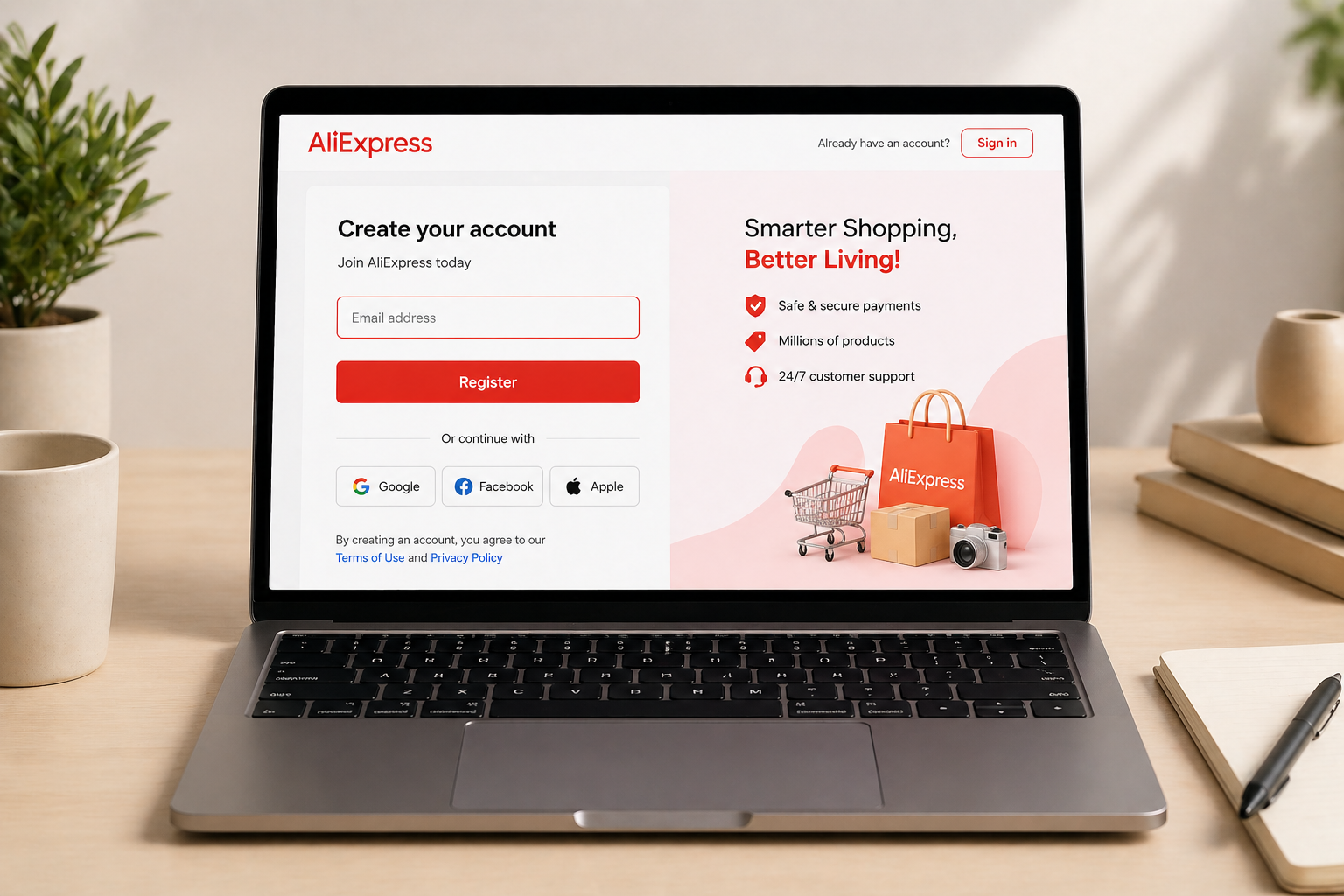AliExpress dropshipping account setup
