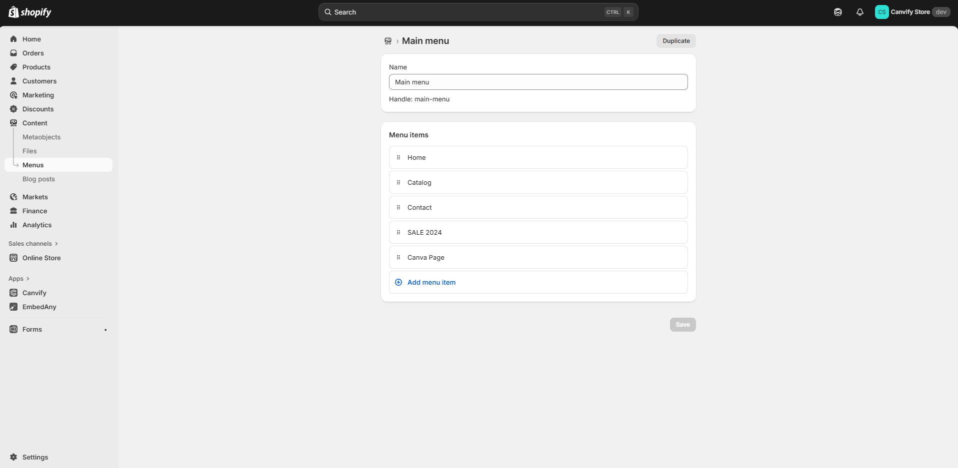 Theme Navigation