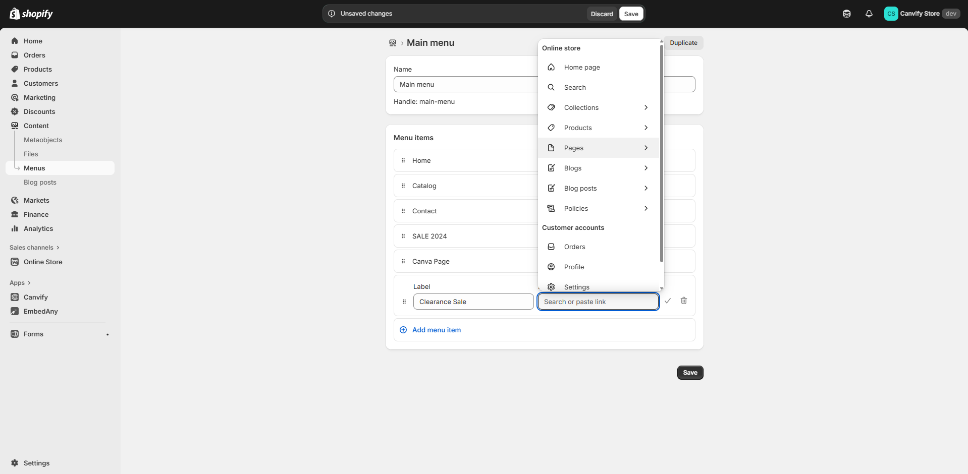 Add Navigation