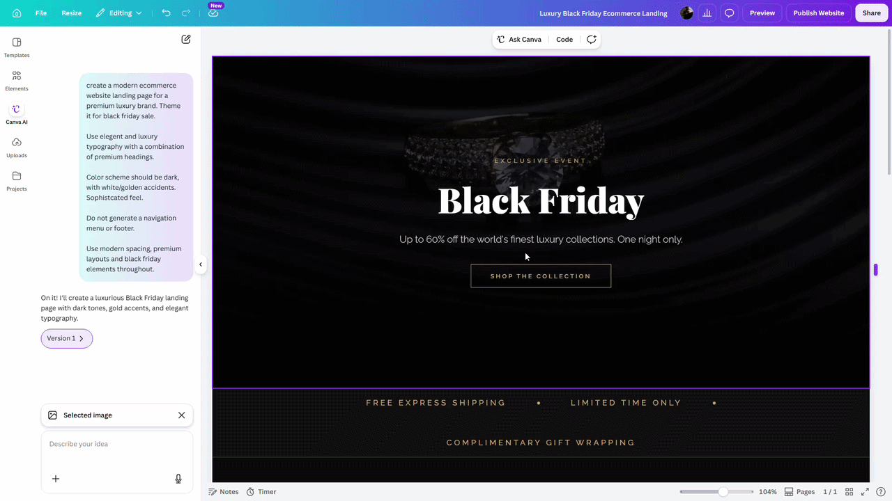 Canva Prompt