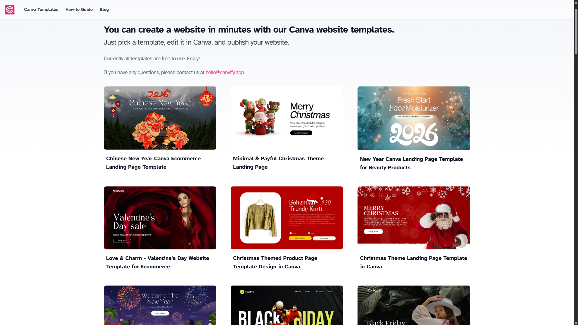 Canvify templates